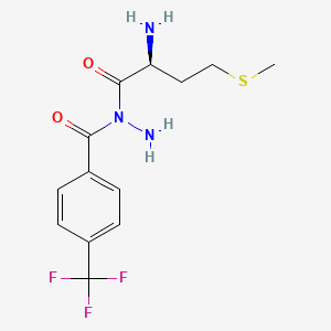 molecular formula C13H16F3N3O2S B15132614 L-Methionine, N-[4-(trifluoromethyl)benzoyl]-, hydrazide 