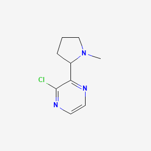 molecular formula C9H12ClN3 B15132644 2-Chloro-3-(1-methylpyrrolidin-2-yl)pyrazine hydrochloride 