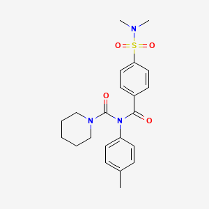 N-(4-(N,N-dimethylsulfamoyl)benzoyl)-N-(p-tolyl)piperidine-1-carboxamide