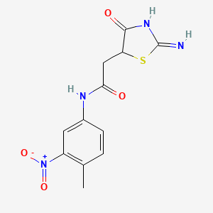 2-(2-imino-4-oxo-1,3-thiazolidin-5-yl)-N-(4-methyl-3-nitrophenyl)acetamide