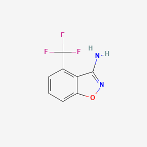 molecular formula C8H5F3N2O B15132715 4-(Trifluoromethyl)benzo[d]isoxazol-3-amine CAS No. 229623-54-5