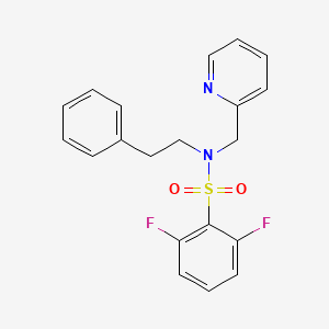 2,6-difluoro-N-phenethyl-N-(pyridin-2-ylmethyl)benzenesulfonamide