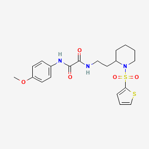 molecular formula C20H25N3O5S2 B15132749 N'-(4-methoxyphenyl)-N-{2-[1-(thiophene-2-sulfonyl)piperidin-2-yl]ethyl}ethanediamide 