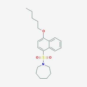 molecular formula C21H29NO3S B15132753 1-{[4-(Pentyloxy)naphthalen-1-yl]sulfonyl}azepane 