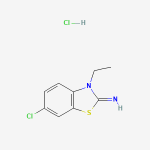 molecular formula C9H10Cl2N2S B15132758 6-Chloro-3-ethyl-2,3-dihydro-1,3-benzothiazol-2-imine 