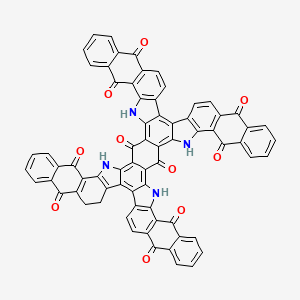 molecular formula C70H30N4O10 B15132775 5,36,42,73-tetrazanonadecacyclo[38.34.0.03,38.04,20.06,19.07,16.09,14.021,37.022,35.025,34.027,32.041,57.043,56.044,53.046,51.058,74.059,72.062,71.064,69]tetraheptaconta-1(74),3,6(19),7(16),9,11,13,17,20,22(35),23,25(34),27,29,31,37,40,43(56),44(53),46,48,50,54,57,59(72),62(71),64,66,68-nonacosaene-2,8,15,26,33,39,45,52,63,70-decone 