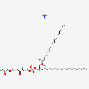azane;2-[2-[2-[2,3-di(octadecanoyloxy)propoxy-hydroxyphosphoryl]oxyethylcarbamoyloxy]ethoxy]acetic acid
