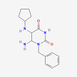 6-Amino-1-benzyl-5-(cyclopentylamino)-1,3-diazinane-2,4-dione