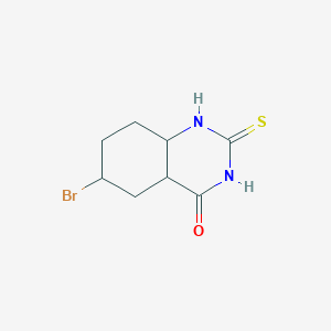 molecular formula C8H11BrN2OS B15132868 6-bromo-2-sulfanylidene-4a,5,6,7,8,8a-hexahydro-1H-quinazolin-4-one 