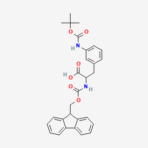 molecular formula C29H30N2O6 B1513287 (2S)-3-(3-{[(tert-butoxy)carbonyl]amino}phenyl)-2-({[(9H-fluoren-9-yl)methoxy]carbonyl}amino)propanoic acid 