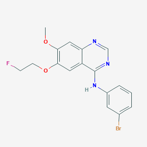 molecular formula C17H15BrFN3O2 B1513289 N-(3-bromophenyl)-6-(2-fluoroethoxy)-7-methoxyquinazolin-4-amine 