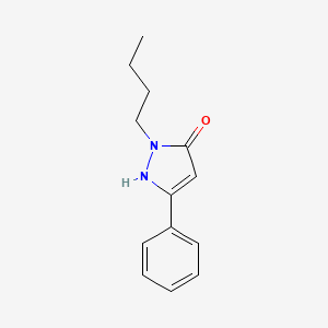 molecular formula C13H16N2O B15132899 1-Butyl-3-phenyl-1H-pyrazol-5-ol CAS No. 251948-30-8