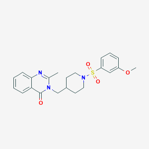 3-{[1-(3-Methoxybenzenesulfonyl)piperidin-4-yl]methyl}-2-methyl-3,4-dihydroquinazolin-4-one