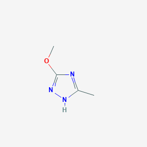 molecular formula C4H7N3O B15132933 5-methoxy-3-methyl-1H-1,2,4-triazole 