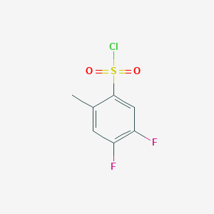 molecular formula C7H5ClF2O2S B15132944 4,5-Difluoro-2-methylbenzenesulfonyl chloride 