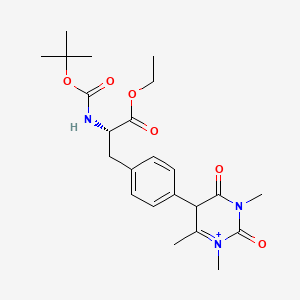 ethyl (2S)-2-[(2-methylpropan-2-yl)oxycarbonylamino]-3-[4-(1,3,4-trimethyl-2,6-dioxo-5H-pyrimidin-3-ium-5-yl)phenyl]propanoate