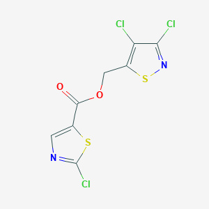 molecular formula C8H3Cl3N2O2S2 B15133032 (3,4-Dichloroisothiazol-5-yl)methyl 2-chlorothiazole-5-carboxylate 