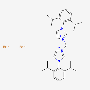 molecular formula C31H42Br2N4 B1513308 3,3'-Methylenebis[1-(2,6-diisopropylphenyl)-3-imidazolium Bromide] CAS No. 889617-36-1