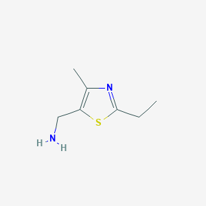 molecular formula C7H12N2S B1513312 1-(2-Ethyl-4-methyl-1,3-thiazol-5-yl)methanamine CAS No. 1177362-22-9