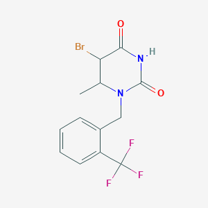 5-Bromo-6-methyl-1-[[2-(trifluoromethyl)phenyl]methyl]-1,3-diazinane-2,4-dione