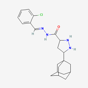 5-(1-adamantyl)-N-[(E)-(2-chlorophenyl)methylideneamino]pyrazolidine-3-carboxamide