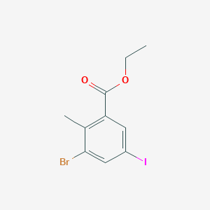 molecular formula C10H10BrIO2 B1513322 Ethyl 3-bromo-5-iodo-2-methylbenzoate CAS No. 1379317-96-0