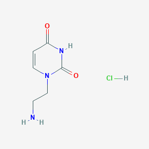 molecular formula C6H10ClN3O2 B1513327 1-(2-Amino-ethyl)-1h-pyrimidine-2,4-dione hydrochloride CAS No. 34386-73-7