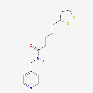 5-(1,2-dithiolan-3-yl)-N-(pyridin-4-ylmethyl)pentanamide
