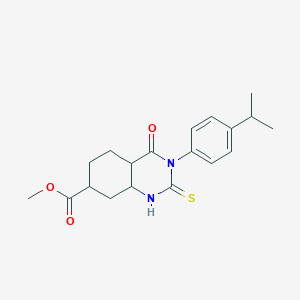 Methyl 4-oxo-3-[4-(propan-2-yl)phenyl]-2-sulfanylidene-1,2,3,4-tetrahydroquinazoline-7-carboxylate