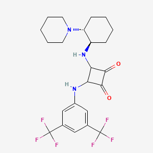 3-[3,5-bis(trifluoromethyl)anilino]-4-[[(1R,2R)-2-piperidin-1-ylcyclohexyl]amino]cyclobutane-1,2-dione