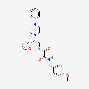 molecular formula C26H30N4O4 B15133342 N-[2-(furan-2-yl)-2-(4-phenylpiperazin-1-yl)ethyl]-N'-[(4-methoxyphenyl)methyl]ethanediamide 