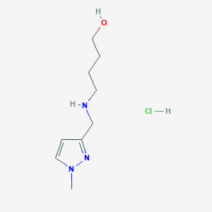 4-[(1-Methylpyrazol-3-yl)methylamino]butan-1-ol;hydrochloride