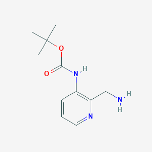 molecular formula C11H17N3O2 B1513335 tert-Butyl (2-(aminomethyl)pyridin-3-yl)carbamate CAS No. 1060803-71-5