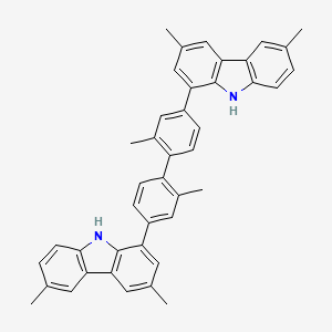 molecular formula C42H36N2 B1513336 1,1'-(2,2'-Dimethyl-[1,1'-biphenyl]-4,4'-diyl)bis(3,6-dimethyl-9H-carbazole) CAS No. 1262783-41-4
