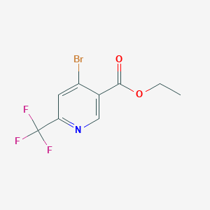 molecular formula C9H7BrF3NO2 B1513338 Ethyl 4-bromo-6-(trifluoromethyl)nicotinate CAS No. 1196146-14-1