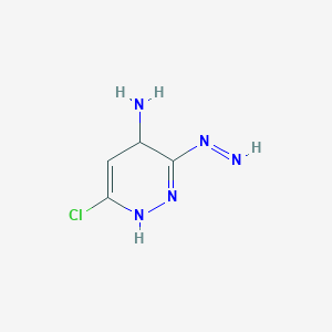 molecular formula C4H6ClN5 B15133380 6-Chloro-3-diazenyl-1,4-dihydropyridazin-4-amine 