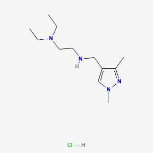 molecular formula C12H25ClN4 B15133396 N'-[(1,3-dimethyl-1H-pyrazol-4-yl)methyl]-N,N-diethylethane-1,2-diamine CAS No. 1856044-42-2