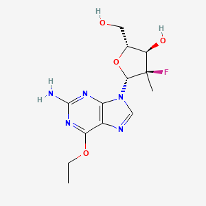 molecular formula C13H18FN5O4 B15133405 (2R,3R,4R,5R)-5-(2-amino-6-ethoxy-9H-purin-9-yl)-4-fluoro-2-(hydroxymethyl)-4-methyltetrahydrofuran-3-ol CAS No. 1199809-30-7