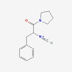 N-[1-Oxo-3-phenyl-1-(pyrrolidin-1-yl)propan-2-yl]carbonitrile