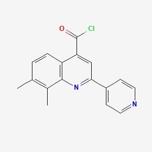 7,8-Dimethyl-2-pyridin-4-ylquinoline-4-carbonyl chloride hydrochloride