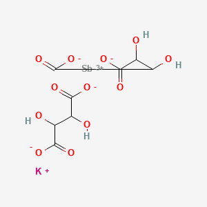 molecular formula C8H8KO12Sb B15133437 potassium;antimony(3+);2,3-dihydroxybutanedioate 