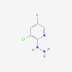 molecular formula C5H5ClFN3 B1513344 3-Chloro-5-fluoro-2-hydrazinylpyridine CAS No. 1388037-08-8