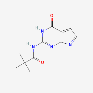 2,2-dimethyl-N-(4-oxo-3,7a-dihydropyrrolo[2,3-d]pyrimidin-2-yl)propanamide