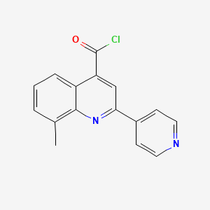 molecular formula C16H11ClN2O B15133474 8-Methyl-2-pyridin-4-ylquinoline-4-carbonyl chloride hydrochloride 