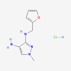 molecular formula C9H13ClN4O B15133499 N~3~-(2-furylmethyl)-1-methyl-1H-pyrazole-3,4-diamine CAS No. 1431963-85-7