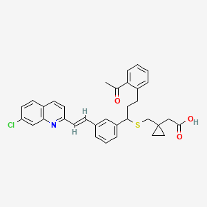 molecular formula C34H32ClNO3S B15133509 [1-({[3-(2-acetylphenyl)-1-{3-[(E)-2-(7-chloroquinolin-2-yl)ethenyl]phenyl}propyl]sulfanyl}methyl)cyclopropyl]acetic acid 