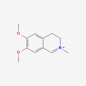 molecular formula C12H16NO2+ B15133510 6,7-Dimethoxy-2-methyl-3,4-dihydroisoquinolinium CAS No. 32749-01-2