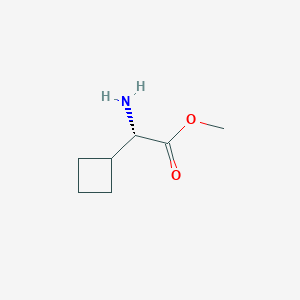 molecular formula C7H14ClNO2 B1513355 (S)-Methyl 2-amino-2-cyclobutylacetate CAS No. 1217784-81-0