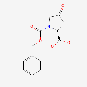 molecular formula C13H12NO5- B15133567 (2R)-4-oxo-1-phenylmethoxycarbonylpyrrolidine-2-carboxylate 