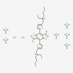 molecular formula C40H58S4Sn2 B15133576 2,6-Bis(triMethyltin)-4,8-bis(5-(2-ethylhexyl)thiophen-2-yl)benzo [1,2-b 